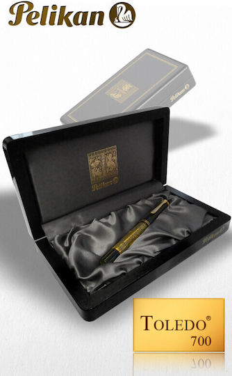 Pelikan Toledo M700 Fountain Pen with Quill Fine Steel with Black Ink