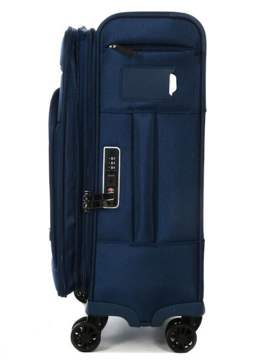 Airtex Paris Βαλίτσα Ταξιδίου Καμπίνας Υφασμάτινη Μπλε με 4 Ρόδες Ύψους 55εκ.