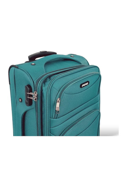 Playbags Cabin Fabric Petrol Suitcase With 4 Wheels Height 55cm