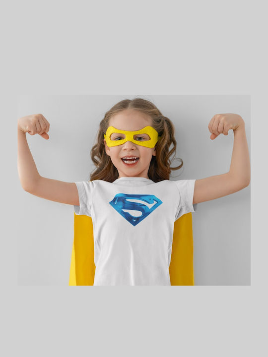 Superman Blaues Logo Weißes T-Shirt