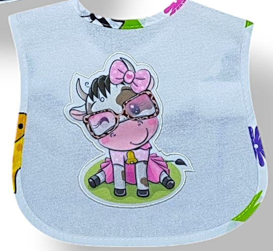 Babydom Impermeabila Bavetă material textil cu autocolant Roz 2buc