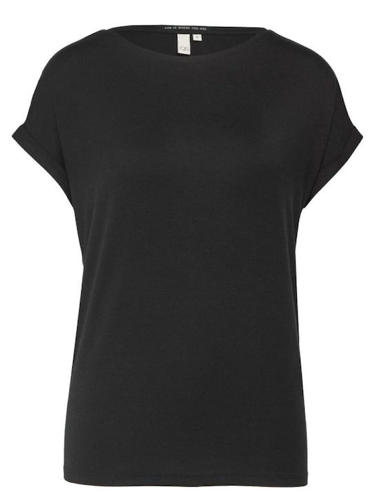 Women's Short Sleeve Blouse Black