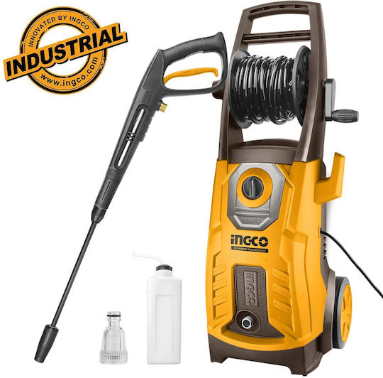 Ingco Pressure Washer Electric 2800W with Pressure 180bar and Metal Pump