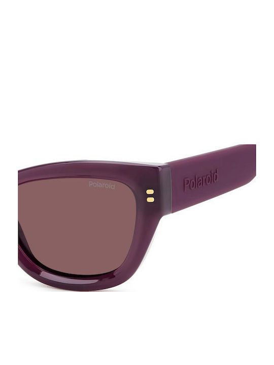 Polaroid Damen Sonnenbrille mit Lila Kunststoff Gestell und Lila Linse PLD6237/S/X 8CQ/KL