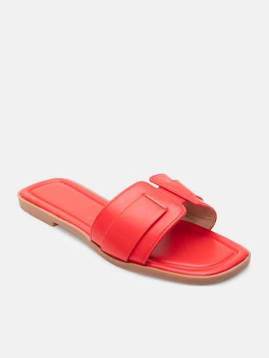 Flache Sandalen für Damen in Rot Farbe