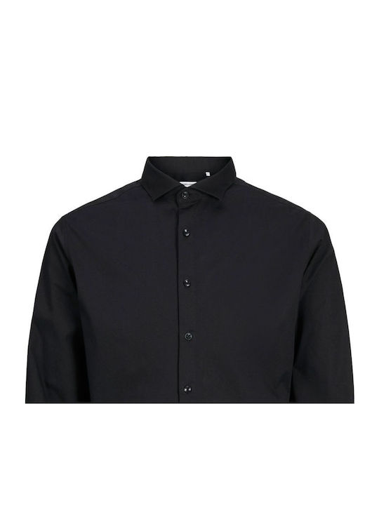 Long-sleeved Cotton Shirt Black