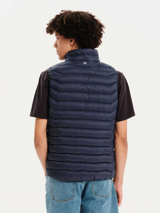 Sleeveless Winter Jacket Puffer Navy Blue