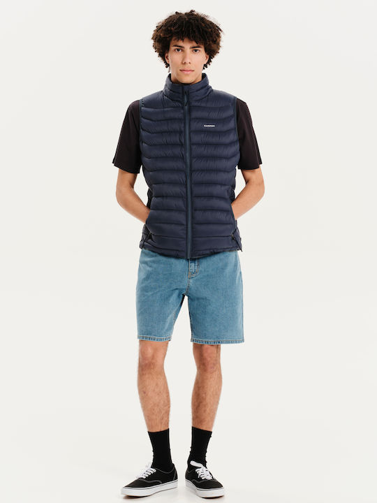 Sleeveless Winter Jacket Puffer Navy Blue
