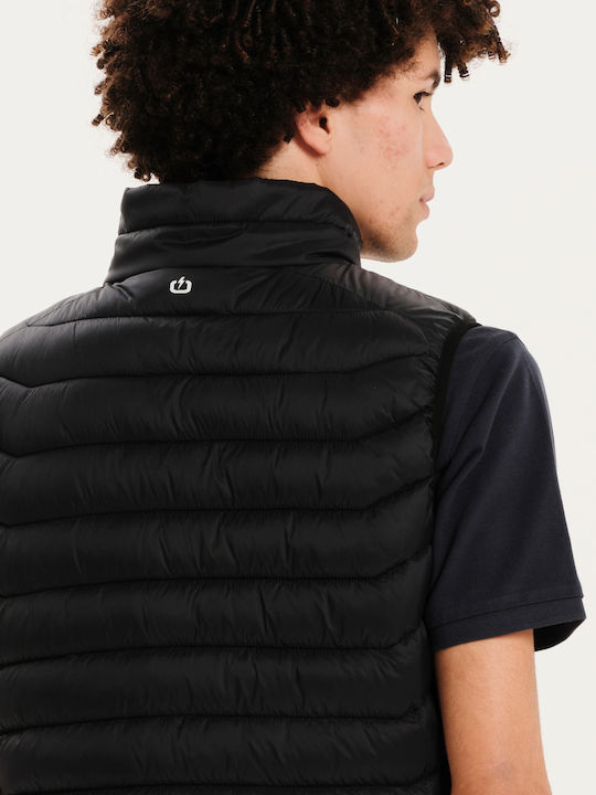 Ärmellos Winter Jacke Puffer Schwarz