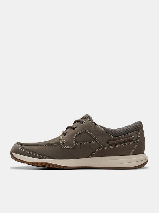 SAILVIEW LACE Men's Leather Boat Shoes Brown