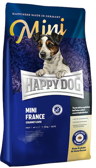 Happy Dog 4kg Dry Food Grain-Free for Adult Small Breed Dogs with Duck, Potatoes and Liver