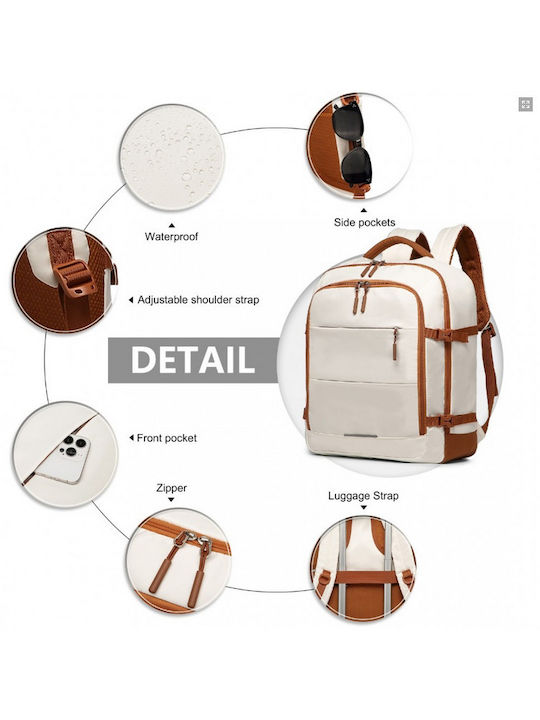 Miss Lulu Backpack Backpack for 15.6" Laptop Beige EM2413