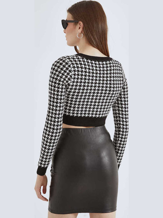 Leather High-waisted Mini Skirt Black