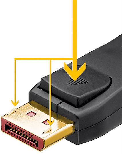 Goobay Kabel DisplayPort-Stecker - DisplayPort-Stecker 1m Schwarz (74760)