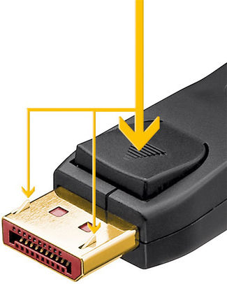Goobay Kabel DisplayPort-Stecker - DisplayPort-Stecker 1m Schwarz (74760)