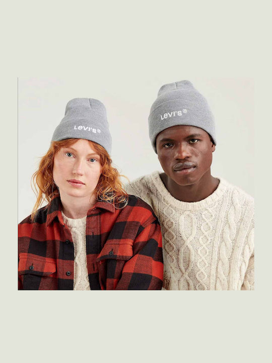 Beanie Unisex Beanie Gestrickt in Gray Farbe