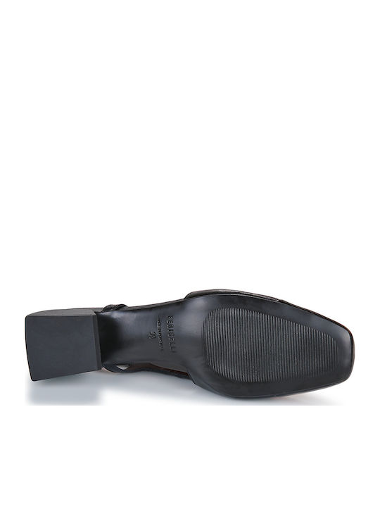 Pumps mit Riemchen Schwarz