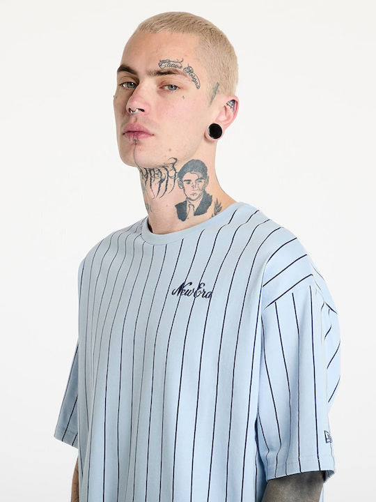 New Era Pinstripe T-shirt Pastel Blue