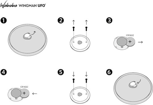 Waboba Wingman UFO Viele Gesichter Flugscheibe LED Code 303c01a-b