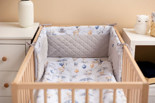 Sensillo Crib Bumpers Classic Inside Fight In Clouds 30x180cm