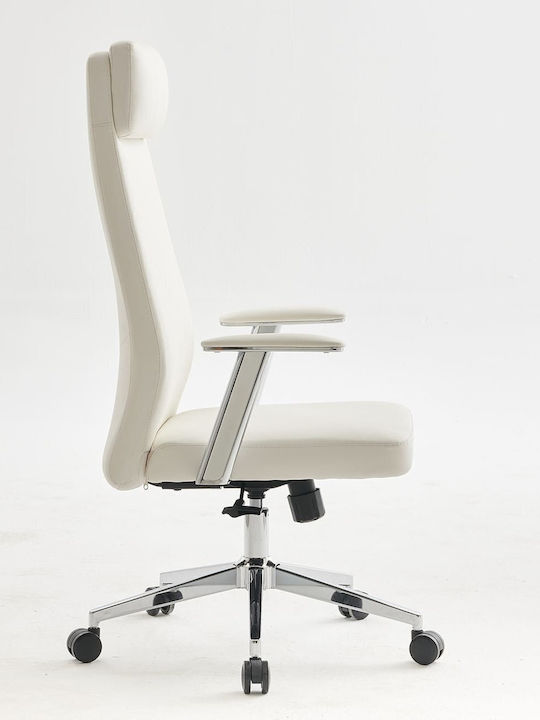 Woodwell Bf8800 Executive Office Chair with Fixed Arms White ΕΟ612,2