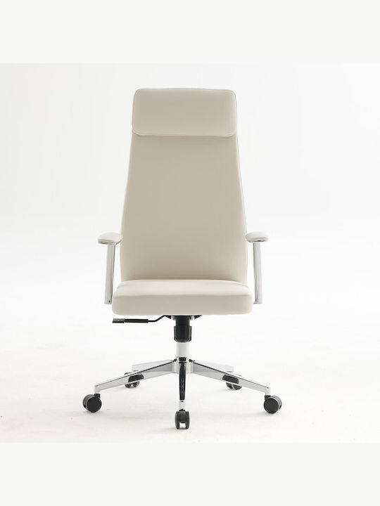 Woodwell Bf8800 Executive Office Chair with Fixed Arms White ΕΟ612,2
