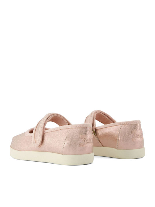 Kids Ballerinas Mary Jane with Hoop & Loop Closure Brown