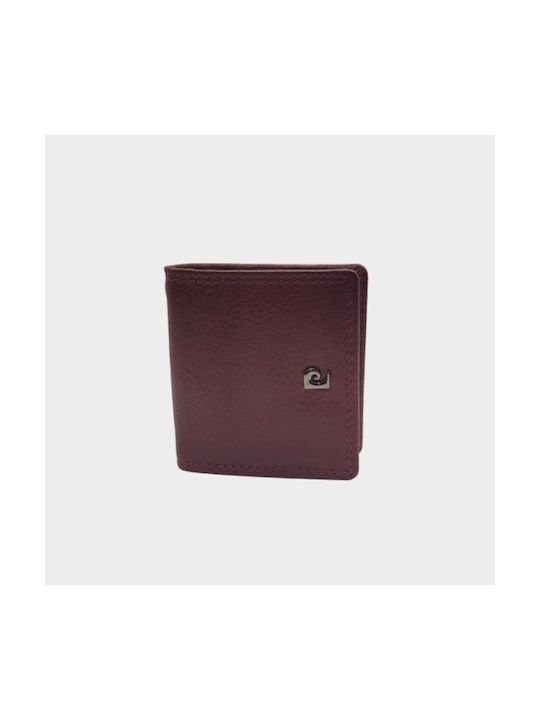 Pierre Cardin Men's Leather Coin Wallet Burgundy