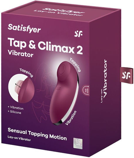 Satisfyer Tap & Climax 2 Κλειτοριδικός Δονητής 11cm Κόκκινος