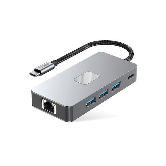 Tech-Protect HB05 USB-C Docking Station with HDMI 4K PD Ethernet Gray