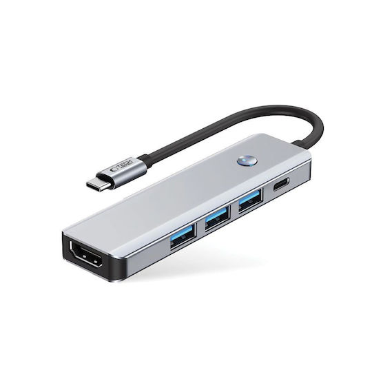 Tech-Protect 5IN1 USB-C Docking Station with HDMI 4K PD Gray