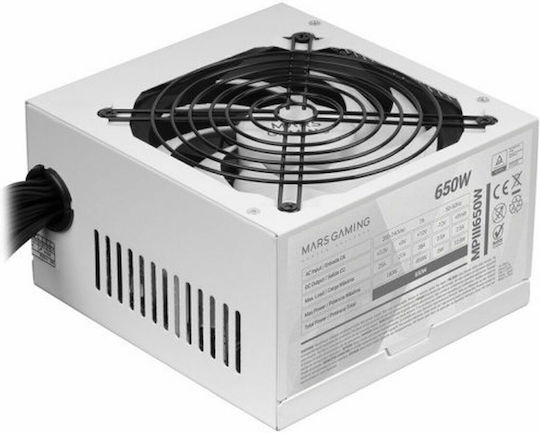 Mars Gaming MPIII650 650W Λευκό Τροφοδοτικό Υπολογιστή Full Wired