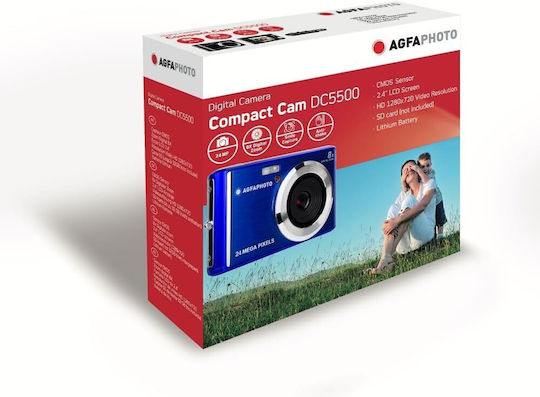 AgfaPhoto DC5500 Compact Camera 24MP Blue