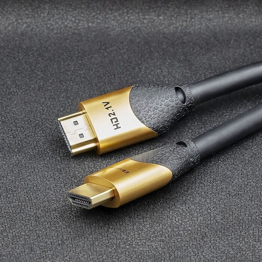 Qoltec HDMI 2.1 Ultra High Speed 48Gbps 4K 120Hz HDR VRR HDMI кабел HDMI мъжки - HDMI мъжки 1м Черен