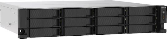 QNap TS-1273AU-RP-8G NAS Rack με 12 θέσεις για HDD/SSD και 2 θύρες Ethernet