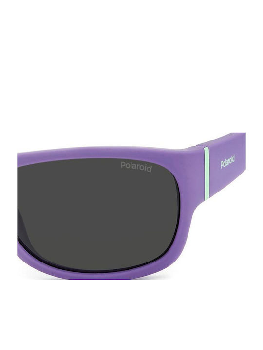 Polaroid Ορθογώνιά Παιδικά Γυαλιά Ηλίου με Polarized Φακό Μωβ