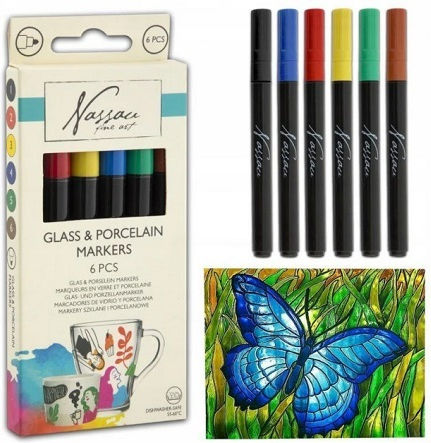 Nassau Fine Art Μαρκαδόροι Ζωγραφικής Λεπτοί Σετ 6 χρώματα