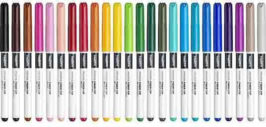Carioca Plus Prisma Fiber-Tip Μαρκαδόροι Ζωγραφικής Χονδροί, Λεπτοί Σετ 24 χρώματα