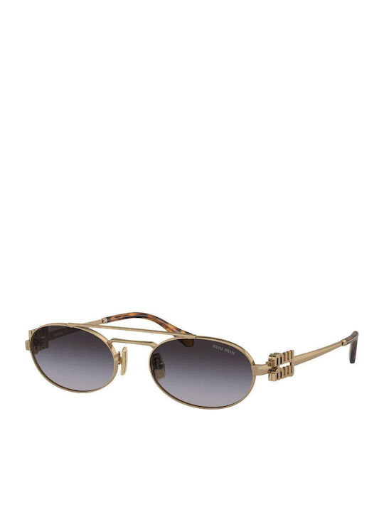 Miu Miu Unisex Γυαλιά Ηλίου με Χρυσό Μεταλλικό Σκελετό και Γκρι Ντεγκραντέ Φακό MU54ZS 7OE5D1