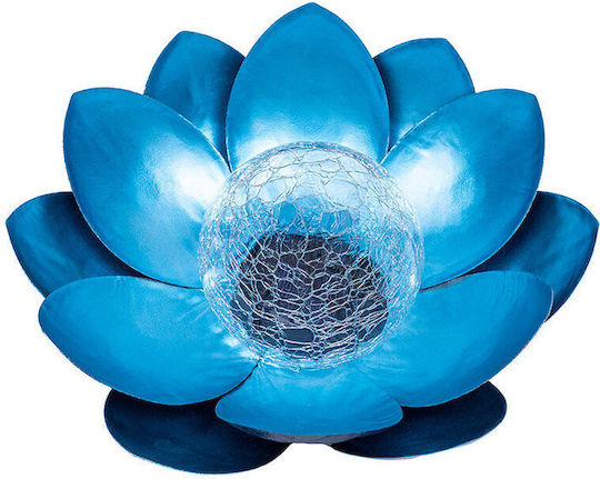 Lotus Flower Solar Lamp Blue 3000k 34 Cm Abs 5 W Ip65