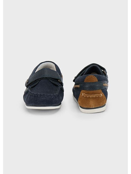 Mayoral Boys Suede Moccasins Navy Blue