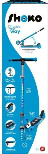 Shoko Kids Scooter Foldable Flex Pro 2-Wheel Blue for 5+ Years