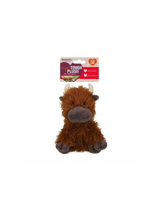 Rosewood Tough Rope Vacă Jucărie Pluș Pentru Câine 25 cm Maro