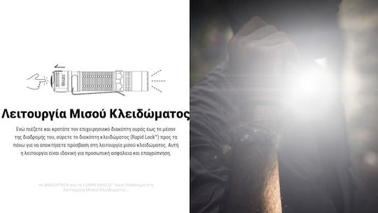 NiteCore Flashlight LED IP68 with Maximum Brightness 3500lm EDC31 Black