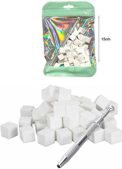 Metal Handle Ombre Nail Clamping Grabber Kit 4 Claw Pick Up Tool & Sponges