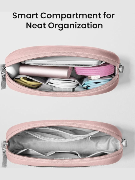 Θήκη Universal Tomtoc Light-t12 Accessory Pouch Αξεσουάρ Powerbank Smartphone 1l Small Pink T12s1p1