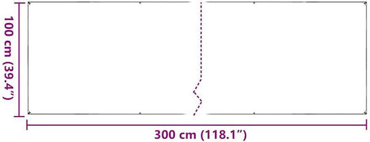 vidaXL Αδιάβροχος Μουσαμάς 350gr/m² 3x1μ. Βαρέως Τύπου Διάφανος