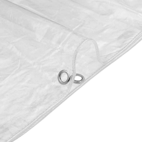 vidaXL Waterproof Tarpaulin 350gr/m² 3x3m. Heavy Duty Transparent