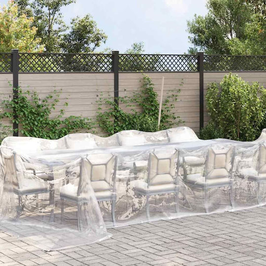 vidaXL Waterproof Tarpaulin 140gr/m² 10x4m. Light Type Transparent