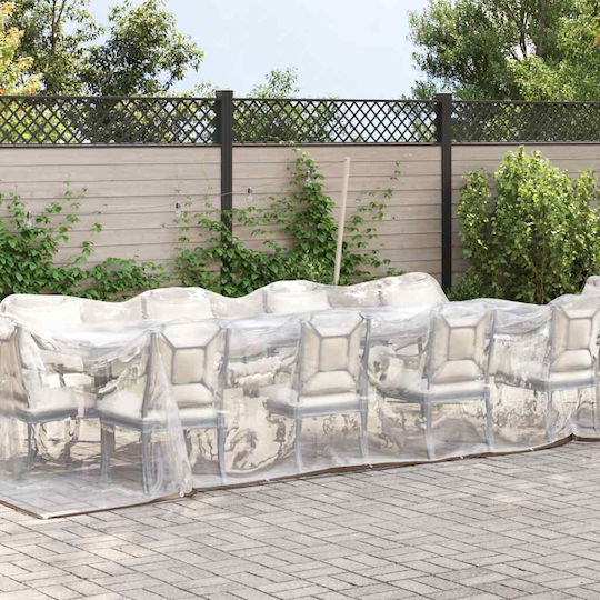vidaXL Waterproof Tarpaulin 140gr/m² 6x3m. Light Type Transparent